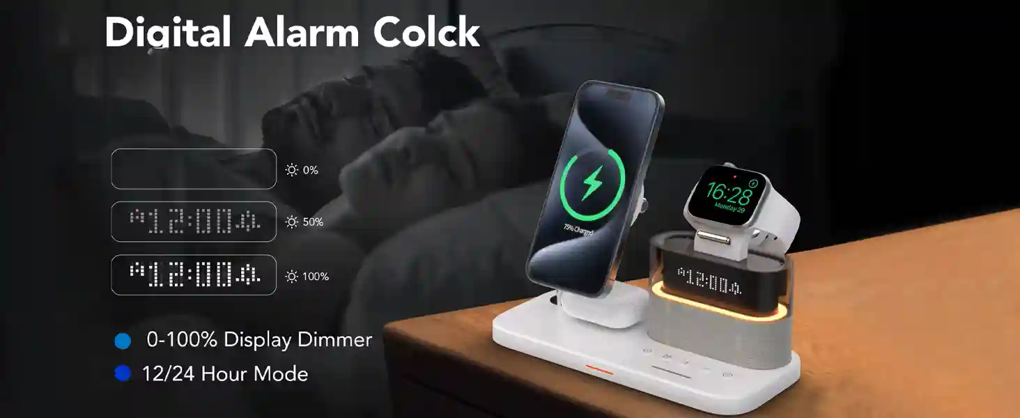 خرید شارژر وایرلس رومیزی 5 در 1 مدل C09