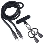 کابل شارژ الدینیو LC22C 30 سانتی متری | LDNIO LC22C 65W Nylon Cord, 30cm - Image 4