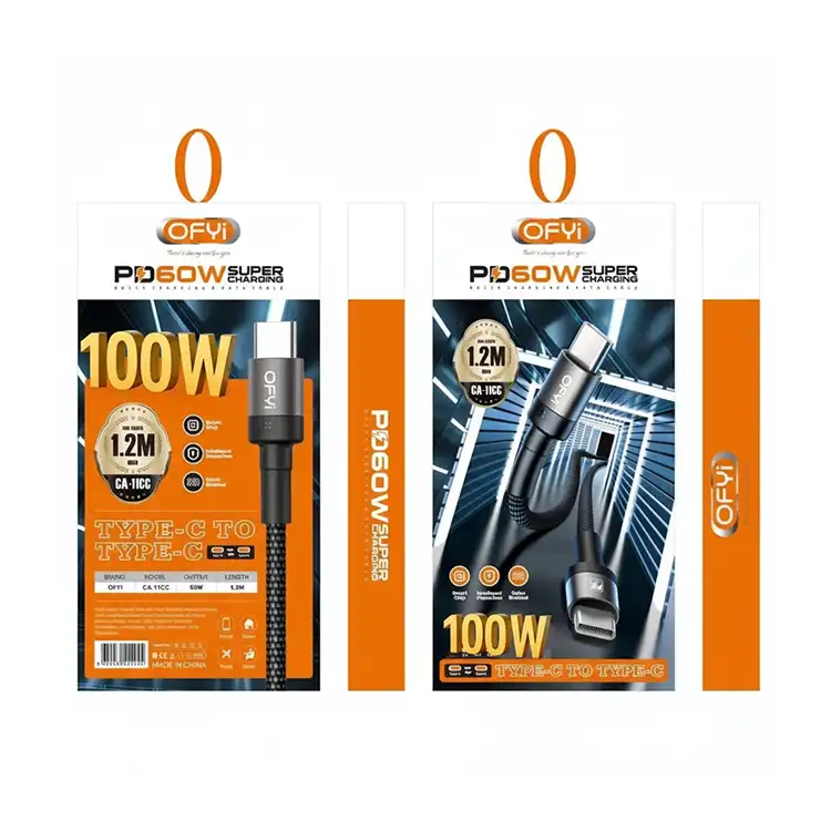 کابل شارژ تایپ سی به تایپ سی افی مدل CA-11CC OFYI