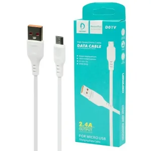 کابل شارژ دنمن مدل D01V USB به MicroUSB 1 متر فست شارژ