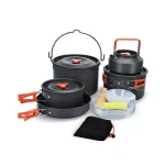 ظروف آشپزی و اجاق گاز کمپینگ سفری گرین لاین مدل Camping Cookware Set