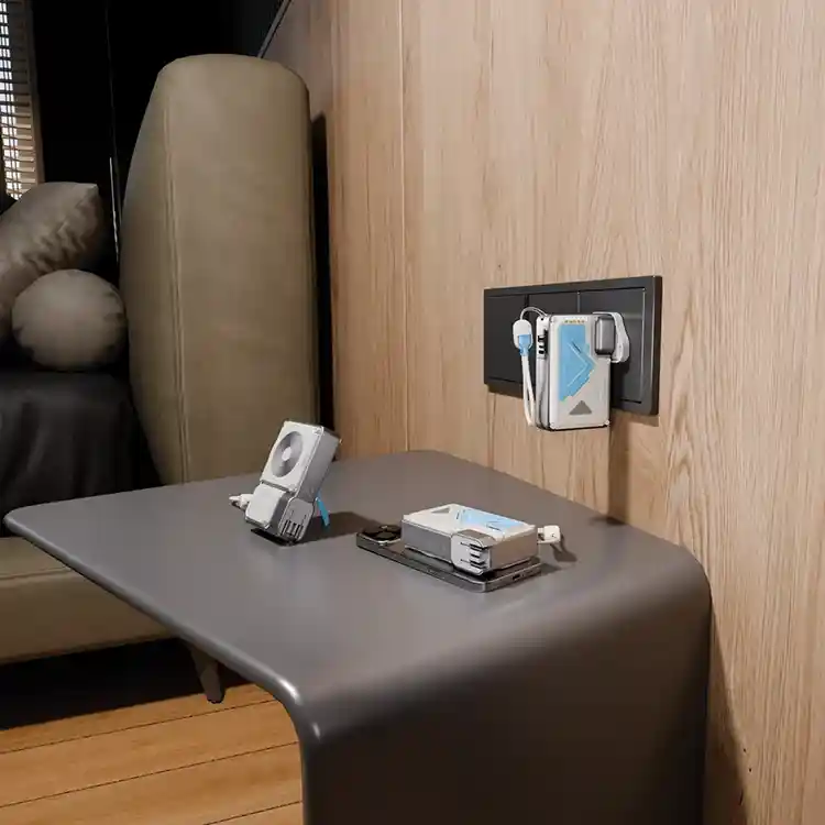 قیمت شارژر دیواری پاوربانک دار وایرلس پاورولوژی مدل PP080 10000 میلی‌آمپر 35 وات PPBCHA80