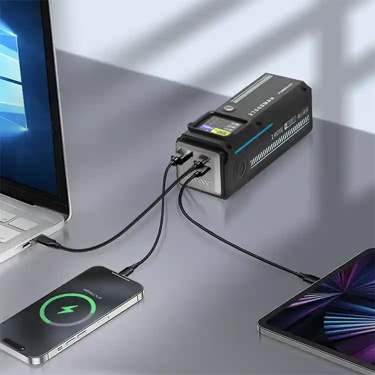 پاوربانک پاورولوژی مدل Smart Display 27000 میلی‌آمپر 140 وات Powerology PPBCHA83