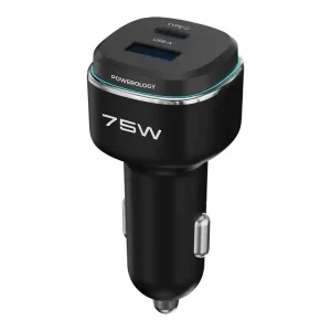 شارژر فندکی دو پورت پاورولوژی مدل 75W Dual-Port