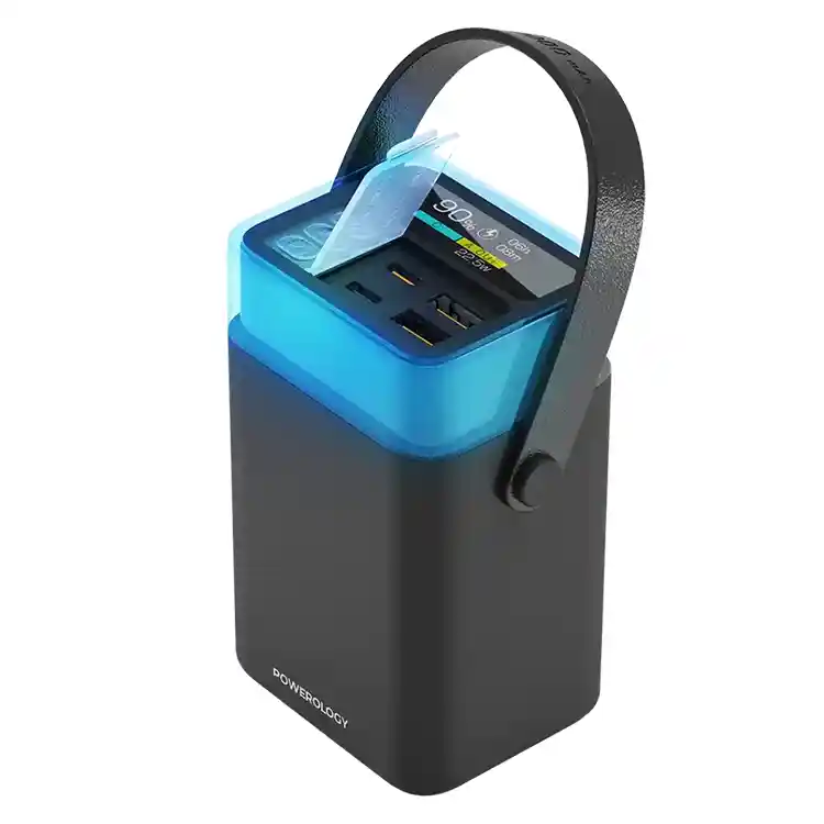 پاوربانک پاورولوژی مدل Halo Beam 40000 میلی‌آمپر 65 وات