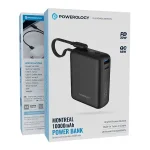 قیمت پاوربانک 10000 پاورولوژی مدل Montreal با توان 30 وات PPBAM12BK