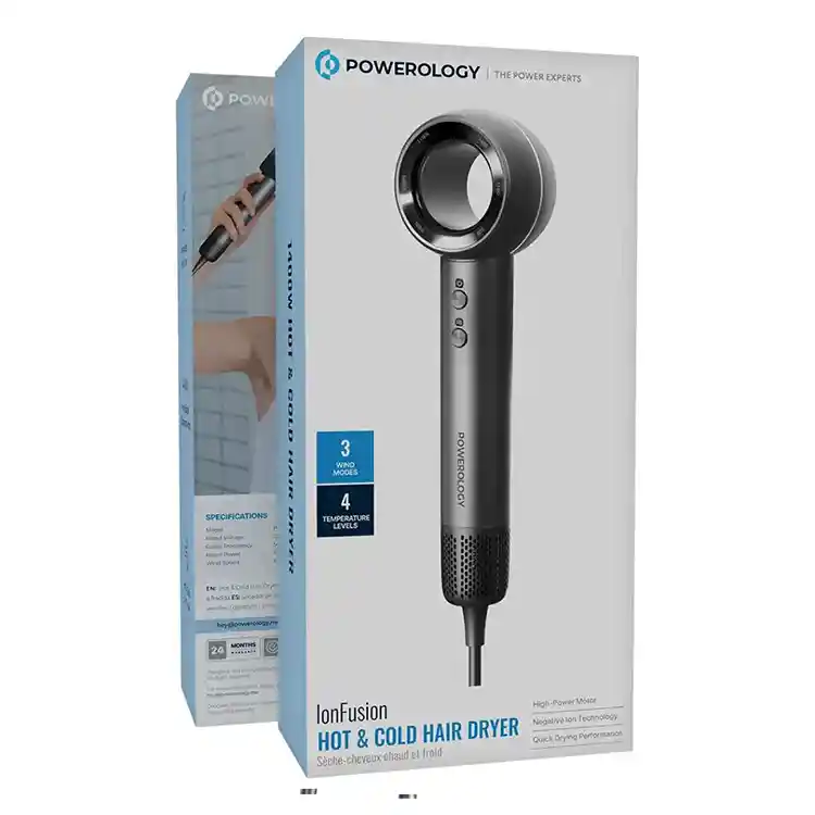 سشوار پاورولوژی مدل IonFusion Hot & Cold Hair Dryer PXMLV10