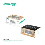 اسپیکر بلوتوث و شارژر وایرلس دینلاین مدل Dinline DW-300 با ساعت آلارم و رادیو