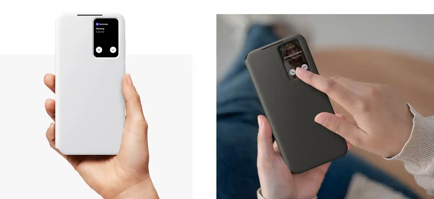کیف کلاسوری سامسونگ اس 24 اف ای Smart View Wallet Case می‌شناسند.