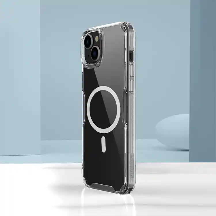 کاور مگنتی شفاف نیلکین آیفون 15 نرمال مدل Nature TPU Pro Magnetic Nillkin