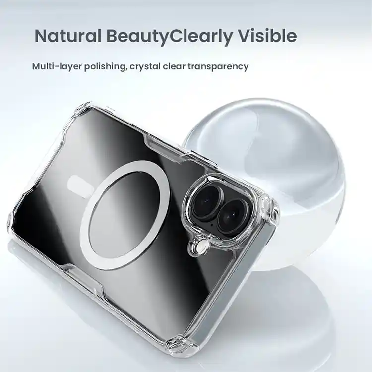 خرید کاور مگ‌سیف نیلکین آیفون 16 نرمال مدل Nature TPU Pro Magnetic Nillkin شفاف